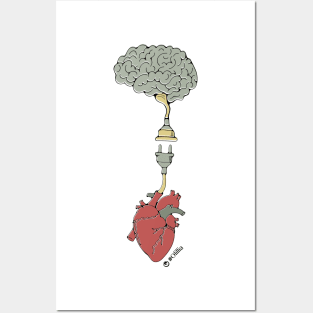 Brain and heart connection Posters and Art